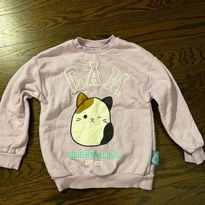 Squishmallows Lavender Cat Sweatshirt Size 8